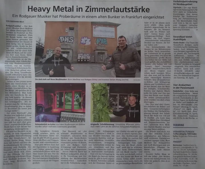 Offenbach Post vom 31.03.2022 – News-Grafik aus dem Musikbunker-Archiv