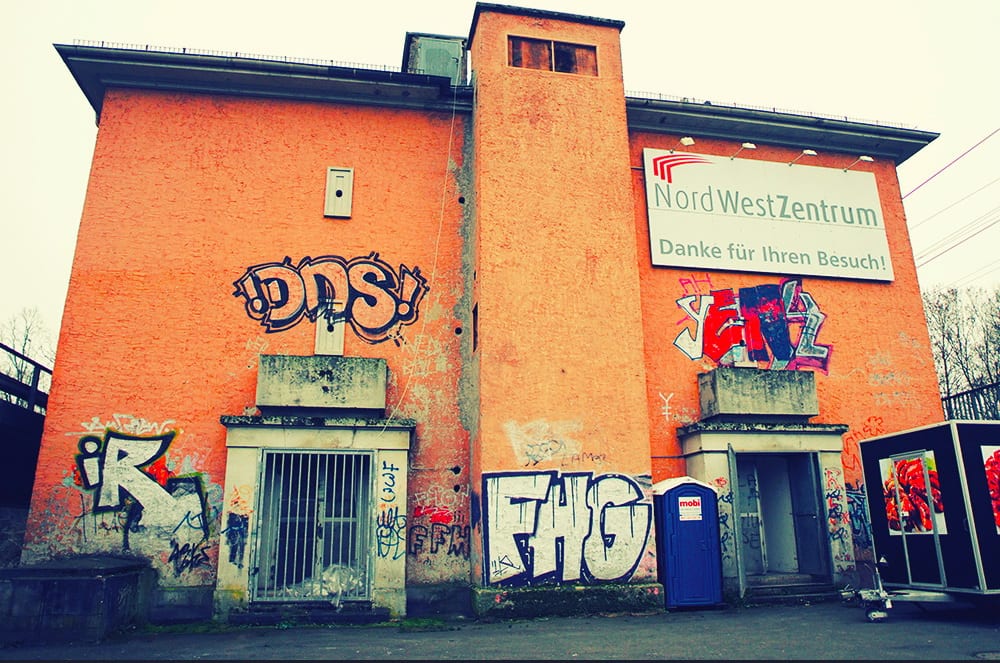 Historische Aufnahme des Bunkers oder Umbaus 4 im Musikbunker Frankfurt Römerstadt