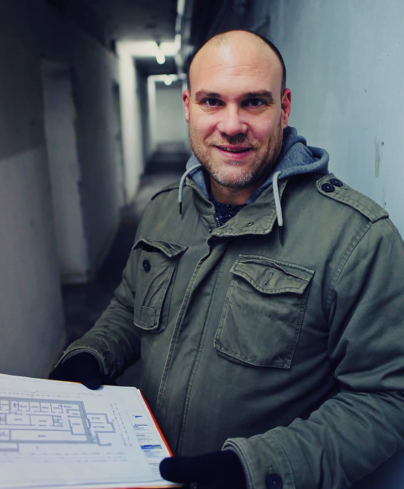 Historische Aufnahme des Bunkers oder Umbaus 7 im Musikbunker Frankfurt Römerstadt