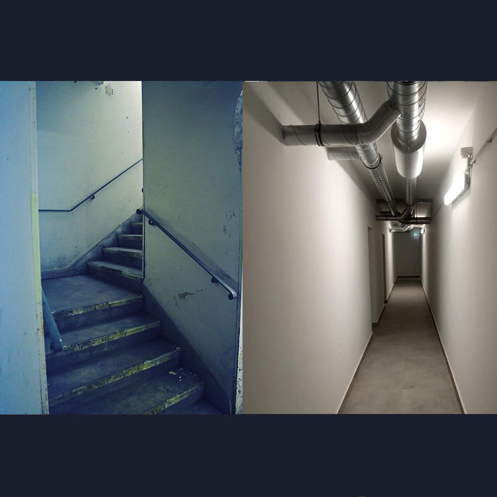 Dokumentierte Bunker- und Umbauaufnahme 2 aus Frankfurt Römerstadt