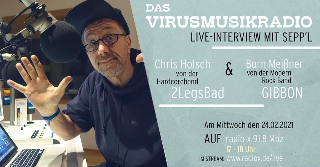 Radio-X-Interview mit Born – News-Grafik aus dem Musikbunker-Archiv